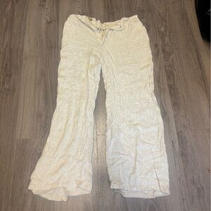 Cream Linen Pants